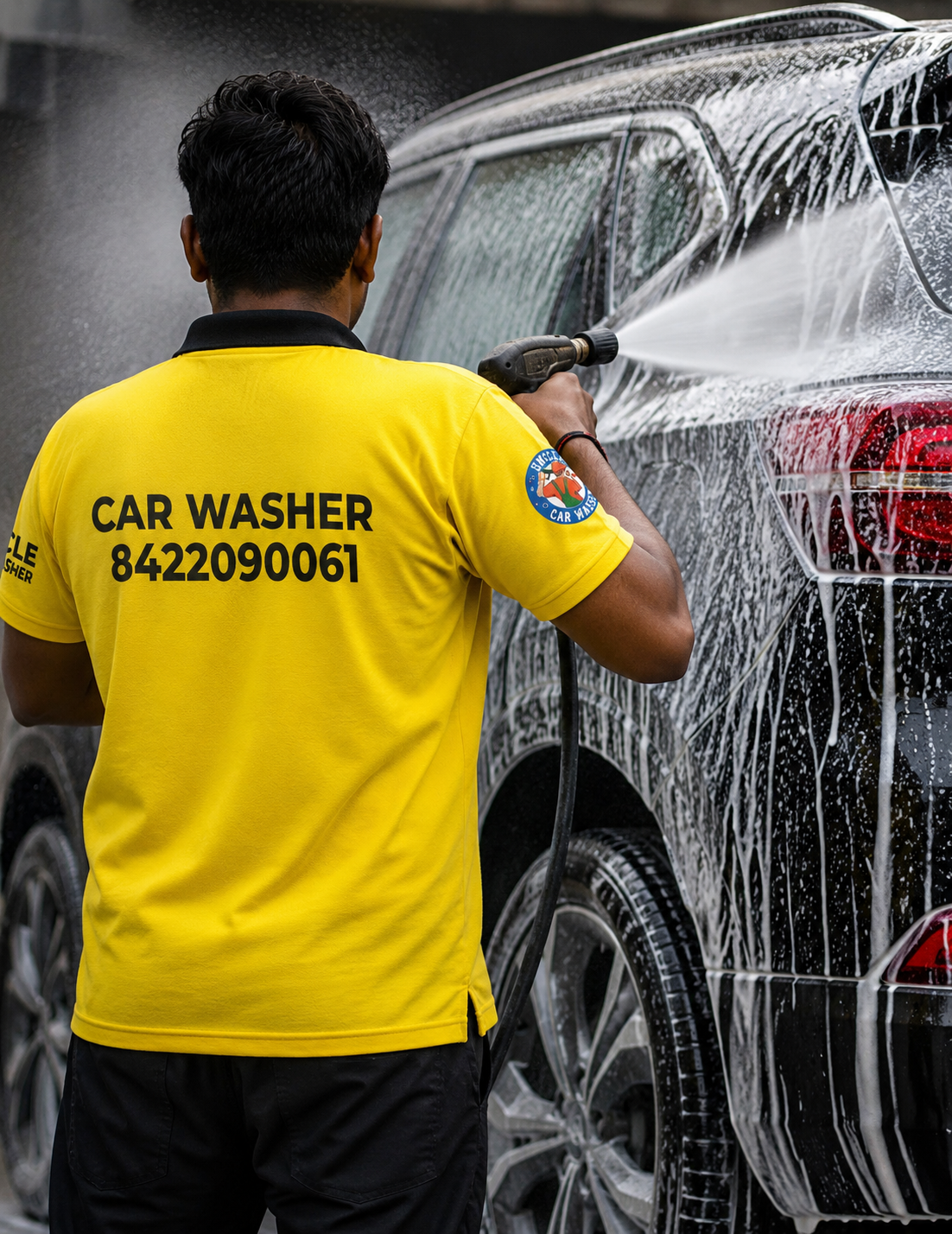 Exterior foam car wash at home in Swaroop Nagar