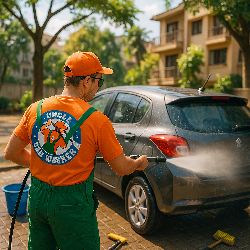 Before and after Kanpur doorstep car wash